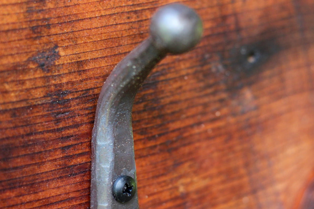 Reclaimed Wood Coat Rack - Ball end hook