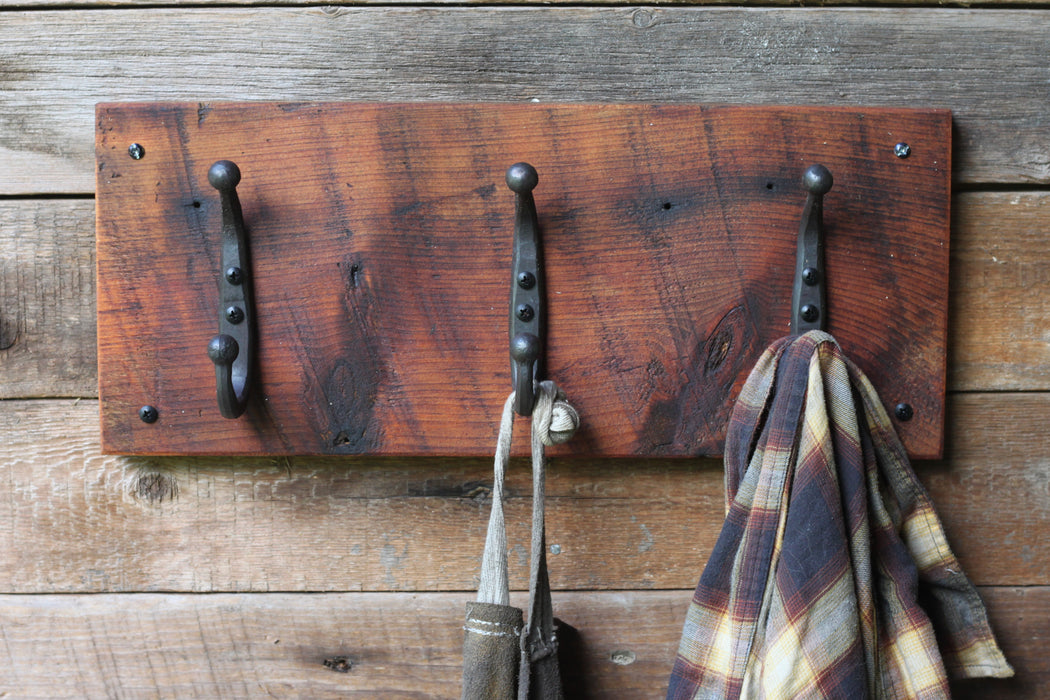 Reclaimed Wood Coat Rack - Ball end hook