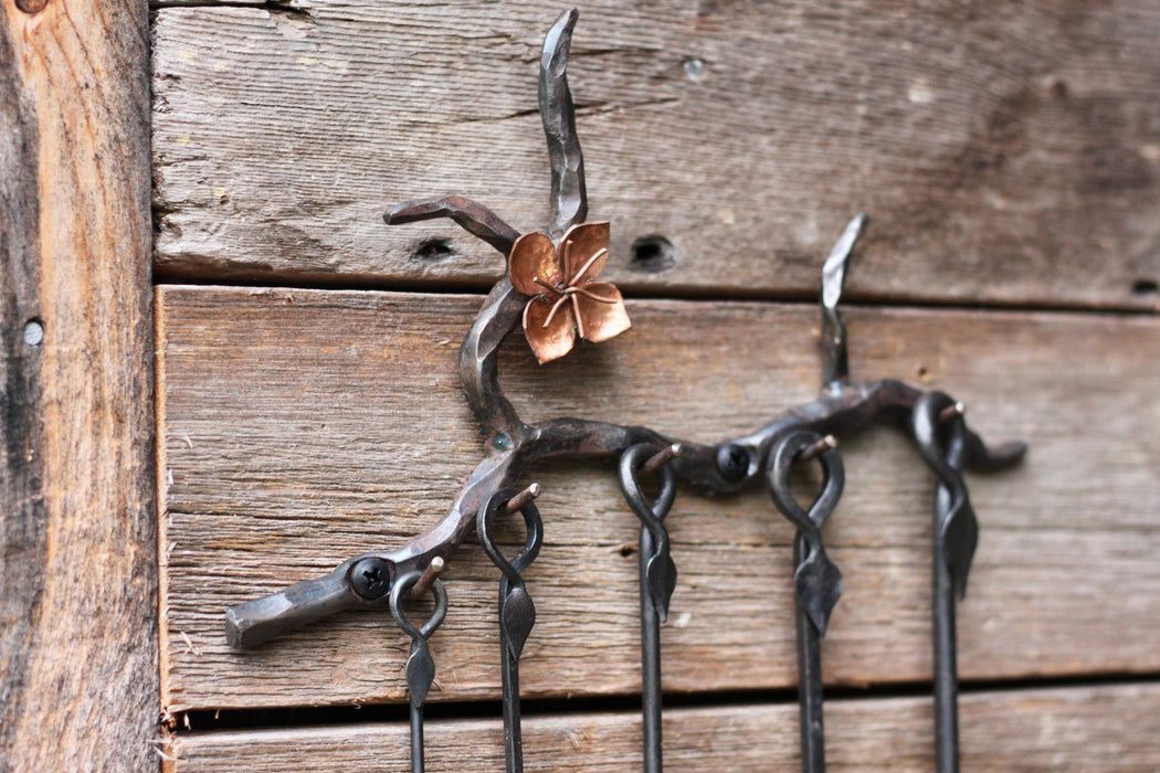 Cherry Blossom Copper and Steel Spoon Set