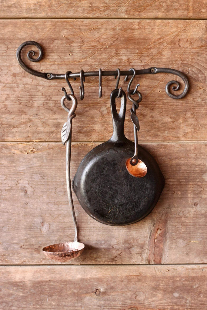 Hand Forged Hammered Finish Pot Rack -48